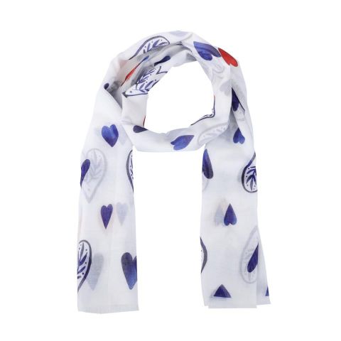 FOULARD DIGITAL CORAZONES CO MARINO