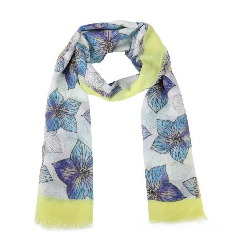 FOULARD DIGITAL FLORES INDEP AMARILLA