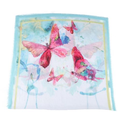 FOULARD  MARIPOSAS GRANDES AZUL