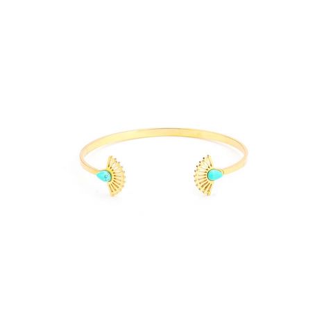 PULSERA ACERO RIGIDA TERM ABANIC T CHAPADO