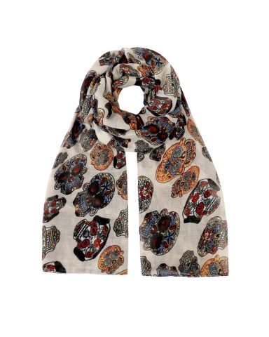 FOULARD CALAVERAS BLANCO