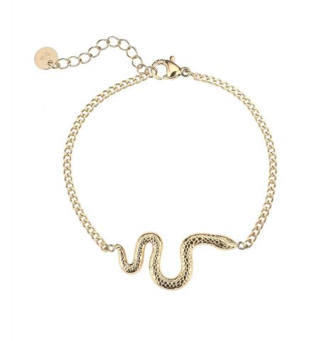 PULSERA ACERO SERPIENTE HORIZ. CHAPADO