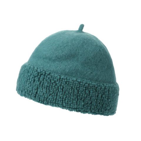 GORRO LANA LISO VERDE