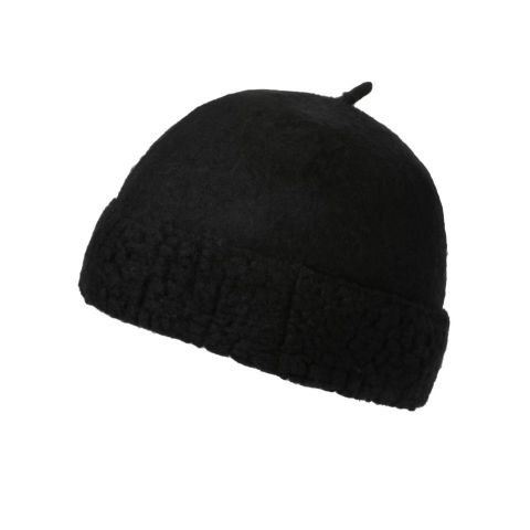 GORRO LANA LISO NEGRO