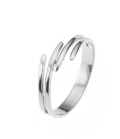 ANILLO ACERO DOBLE OPEN BLANCO