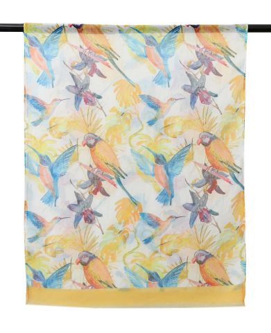 FOULARD PAJAROS AMARILLO