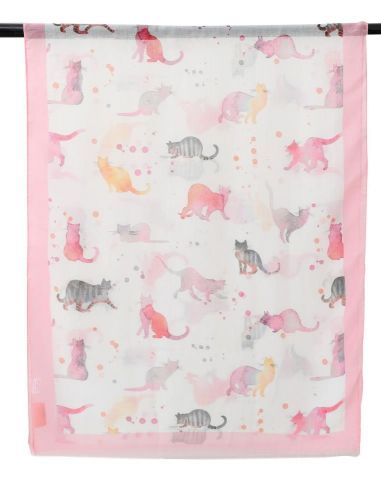 FOULARD GATOS ROSA