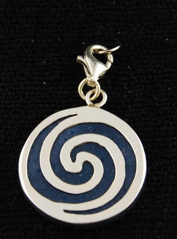 COLGANTE AG CHARM NEW ESPIRAL AZUL