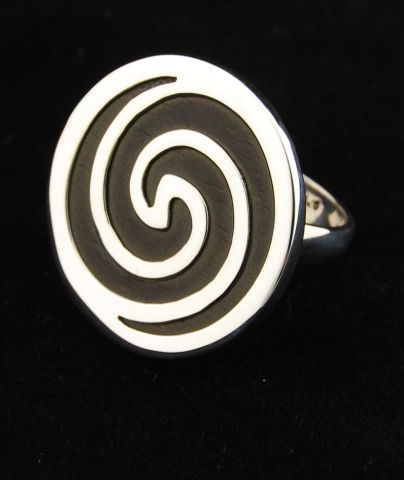 ANILLO AG NEW ESPIRAL NEGRO