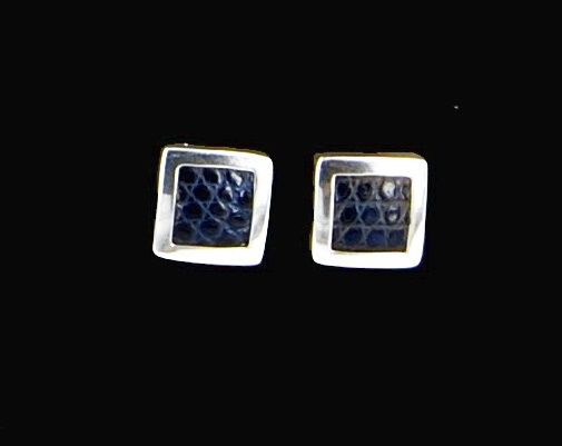 PENDIENTES AG CUAD. SERP. POST AZUL 2,7G