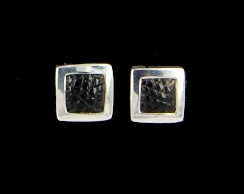 PENDIENTES AG CUAD. SERP. POST NEGRO 2,7G