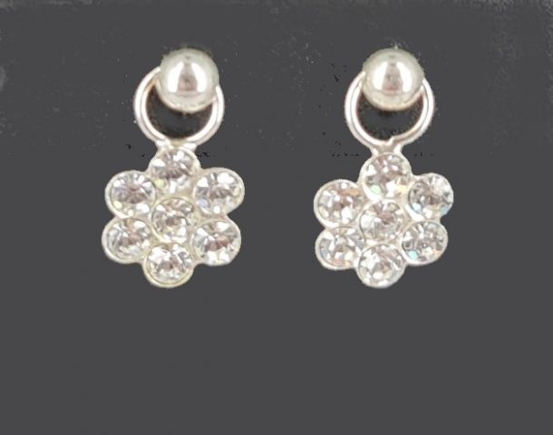 PENDIENTES AG FLOR 7 CRISTAL 0,75G TRANSPA