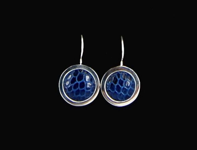 PENDIENTES AG RDOS. SERP. COLG. AZUL 3,2G