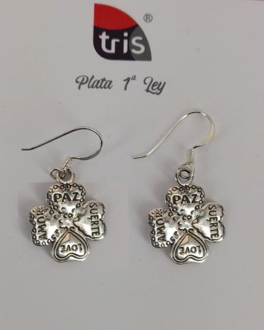 PENDIENTES AG TREBOL 4 HOJAS 2,85G