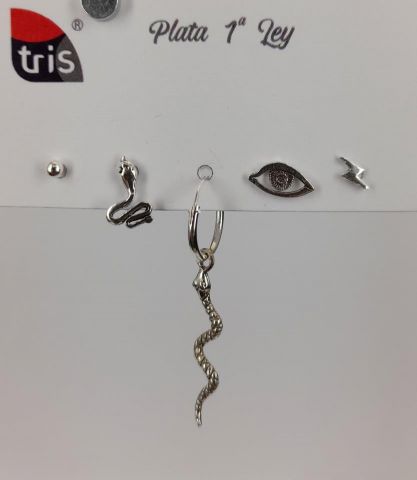 PENDIENTES AG SET 5 SERPIENTE