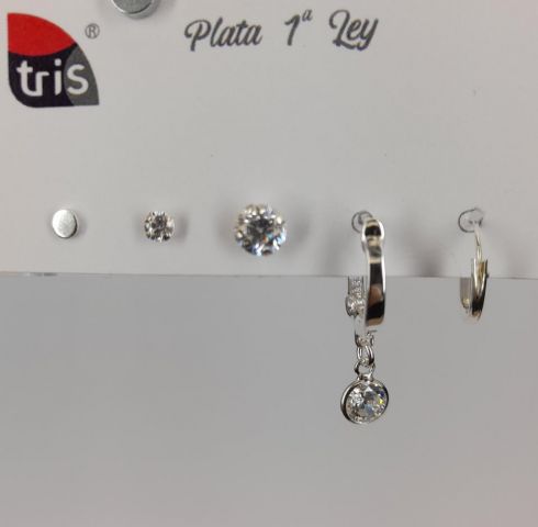 PENDIENTES AG SET 5 ARO BRILLO