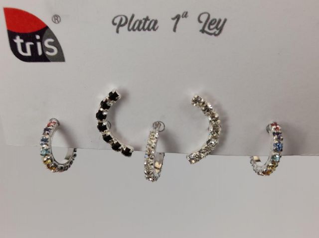 PENDIENTES AG SET 5 ARCOS-AROS BRILLO