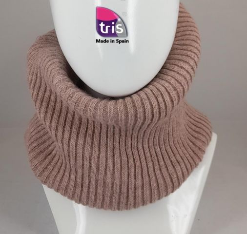 CUELLO TUBO ACANALADO ROSA