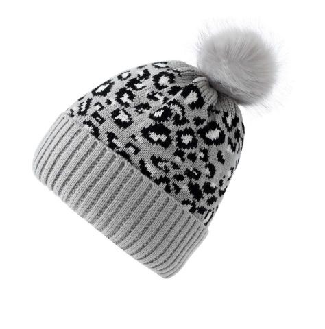 GORRO ANIMAL PRINT GRIS