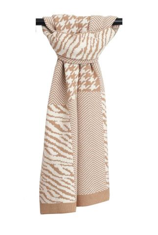 BUFANDA ANIMAL PRINT CUAD. CAMEL