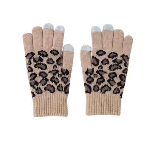 GUANTES ANIMAL PRINT CAMEL