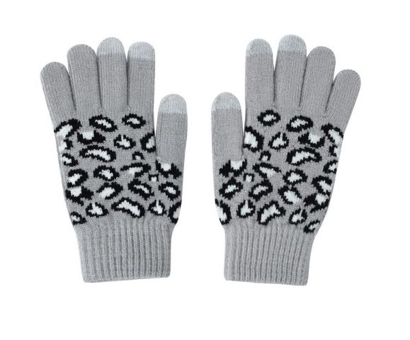 GUANTES ANIMAL PRINT GRIS