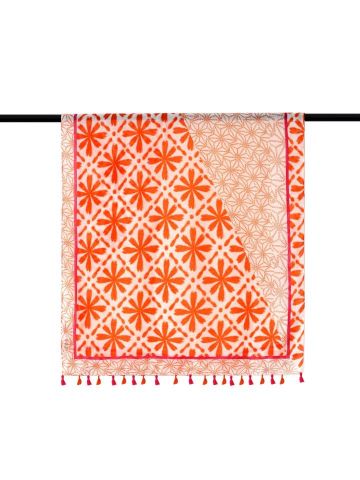 FOULARD DIB POMPONES NARANJA