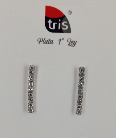 PENDIENTES AG STRAS 1 FILA MINI