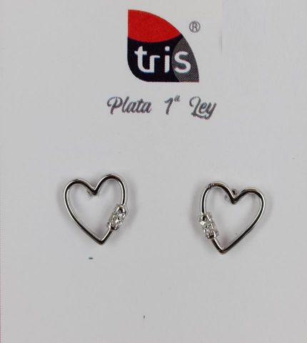 PENDIENTES AG CORAZON PRET