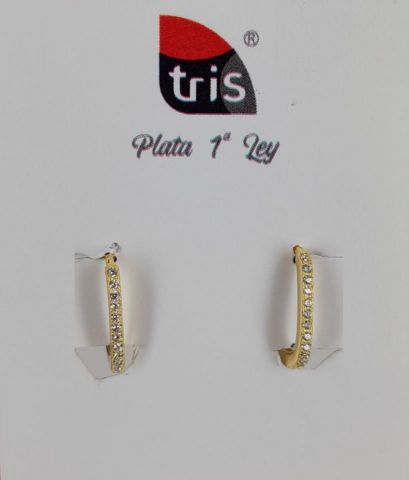 PENDIENTES AG ARO OVAL CHAPADO