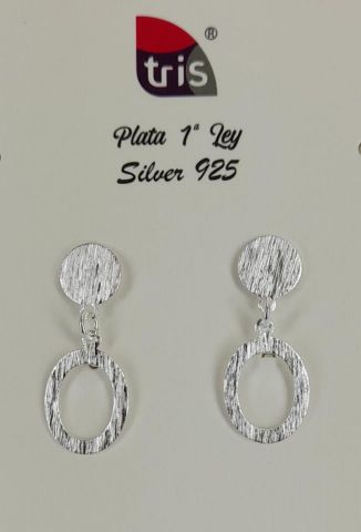 PENDIENTES AG OVAL COLG CIR 30*12