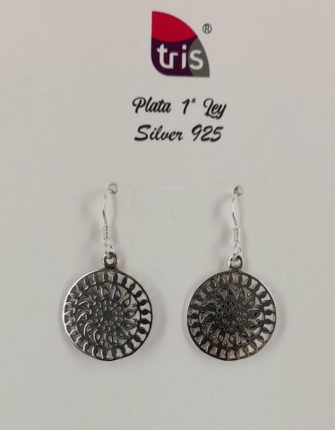 PENDIENTES AG MANDALA COLG  18*30