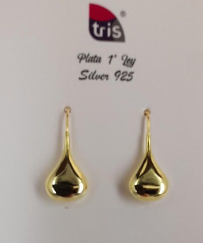 PENDIENTES AG CHAPADO LAGRIMA G