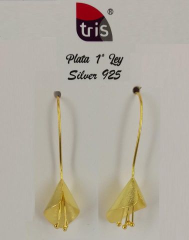 PENDIENTES AG CHAPADO CAMPANILLA 