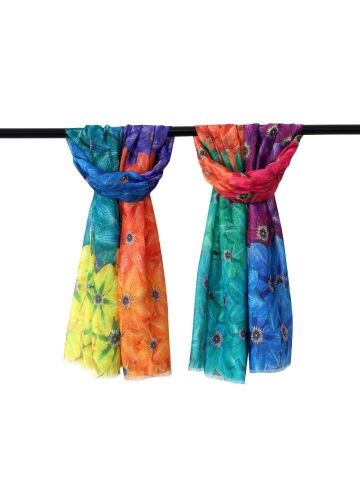 FOULARD FLORES COLORES. MIN. 2 SURT.