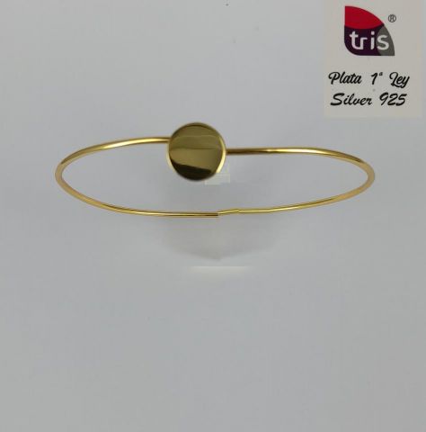 PULSERA AG RIGIDA CIRCULO AG BAÑO ORO