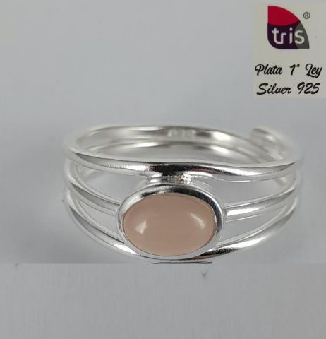 ANILLO AG TRI ST ROSACUA MIN 3  (1 X TALLA  6-7-8)