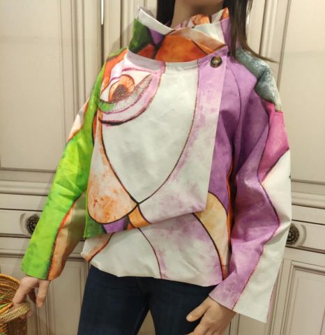 CHAQUETA JAPONESA CORTA MALVAS VERDE