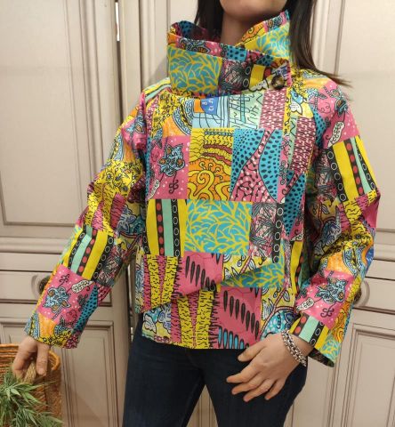 CHAQUETA JAPONESA CORTA PATCHWORK