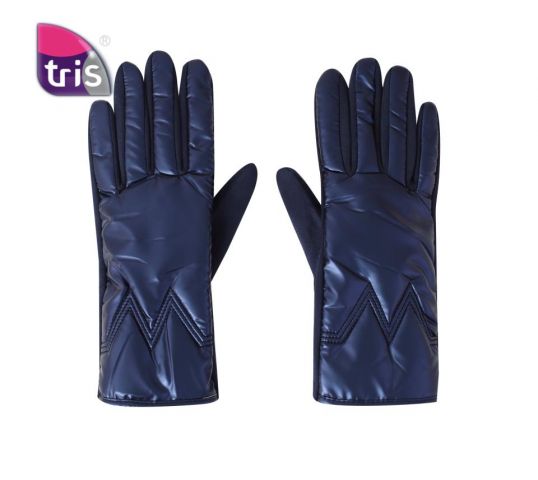 GUANTES METALIZADOS ZIG-ZAG AZUL