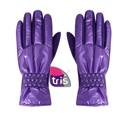 GUANTES METALIZADOS CIRCULOS LILA