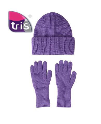 GORRO+GUANTES REVIRADO MORADO