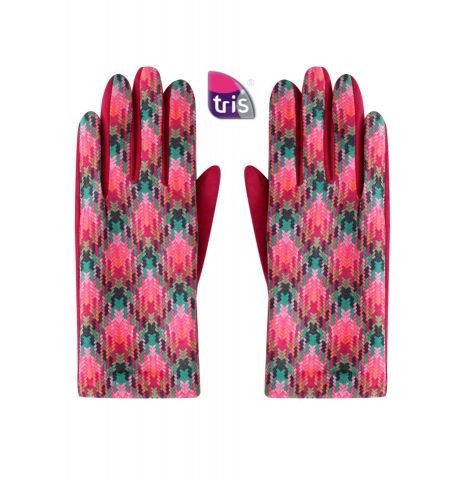 GUANTES ROMBOS COLOR ROSA