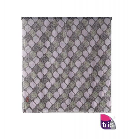 FOULARD HOJAS GRIS