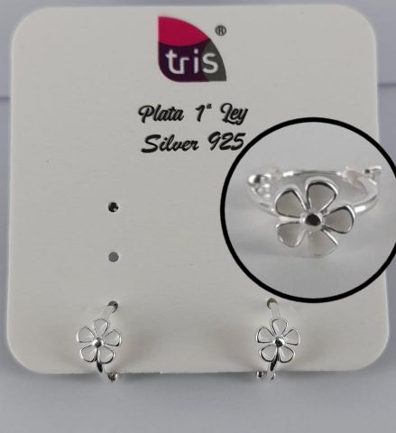 PENDIENTES AG MINI FLOR BLANCA