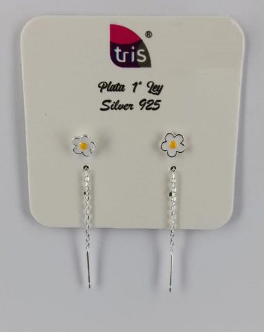 PENDIENTES AG MINI CADENA MARGARITA