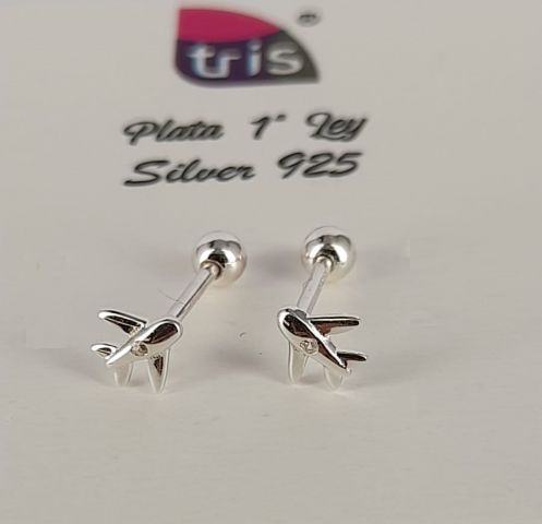 PENDIENTES AG MINI AVION BOLA