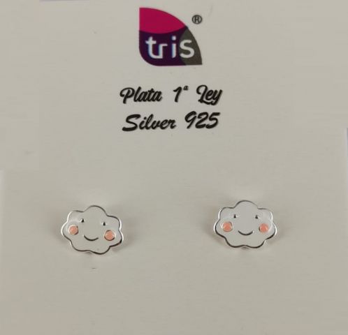 PENDIENTES AG MINI NUBE ROSA