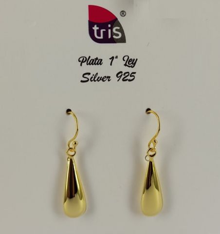 PENDIENTES AG LAGRIMA ALARGADA GOLD