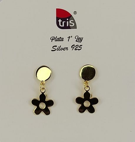 PENDIENTES AG FLOR HUECA POST GOLD